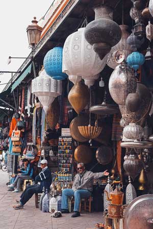 Street vendors in Marrakech