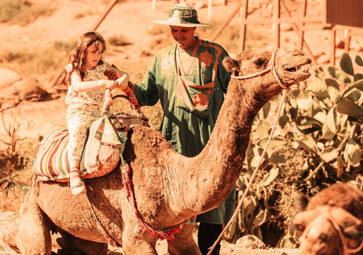 camel rides with children Marrakech