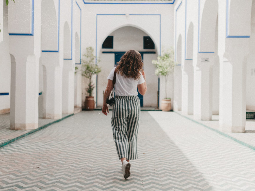 Alone woman travelling in Morocco