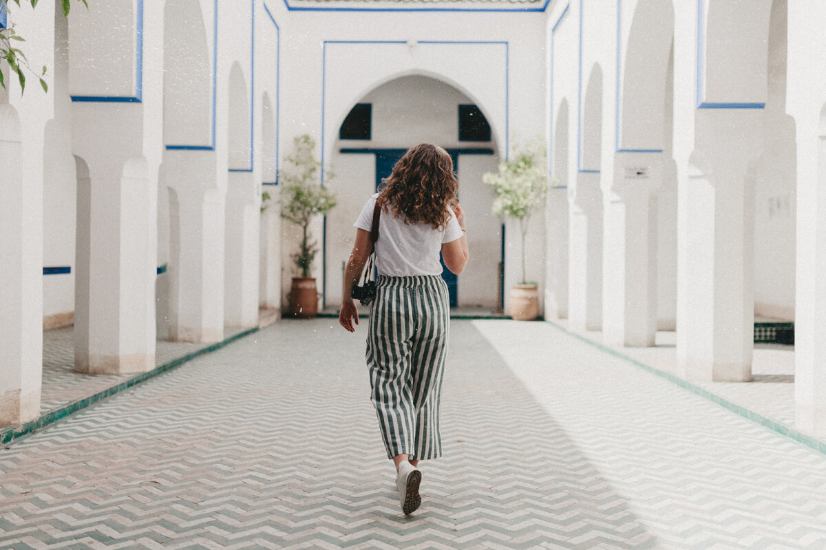 Alone woman travelling in Morocco