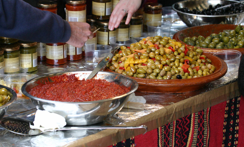 Harissa in a souk in Morocco