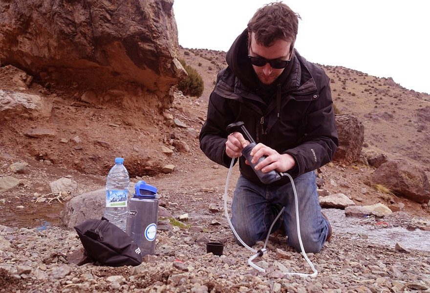 Using a water filter in Morocco