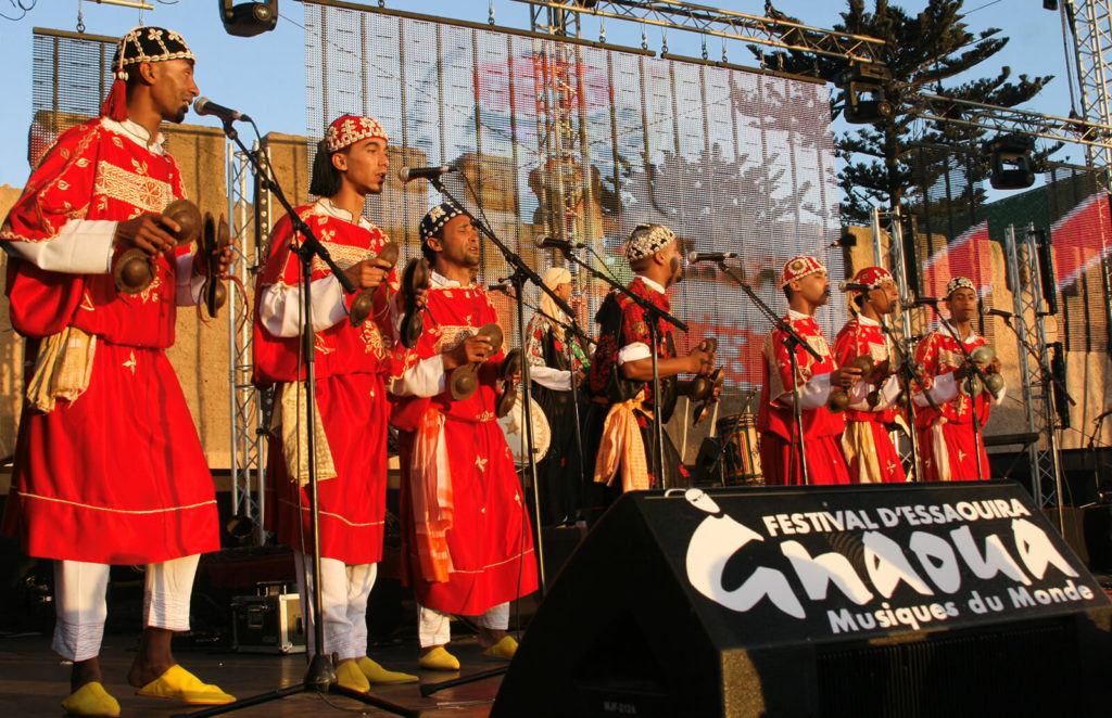 Musicians at the Gnaoua festival in Essaouira