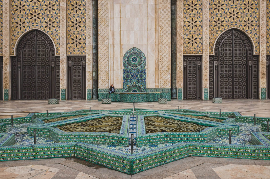 Basins Hassan II Mosque in Casablanca