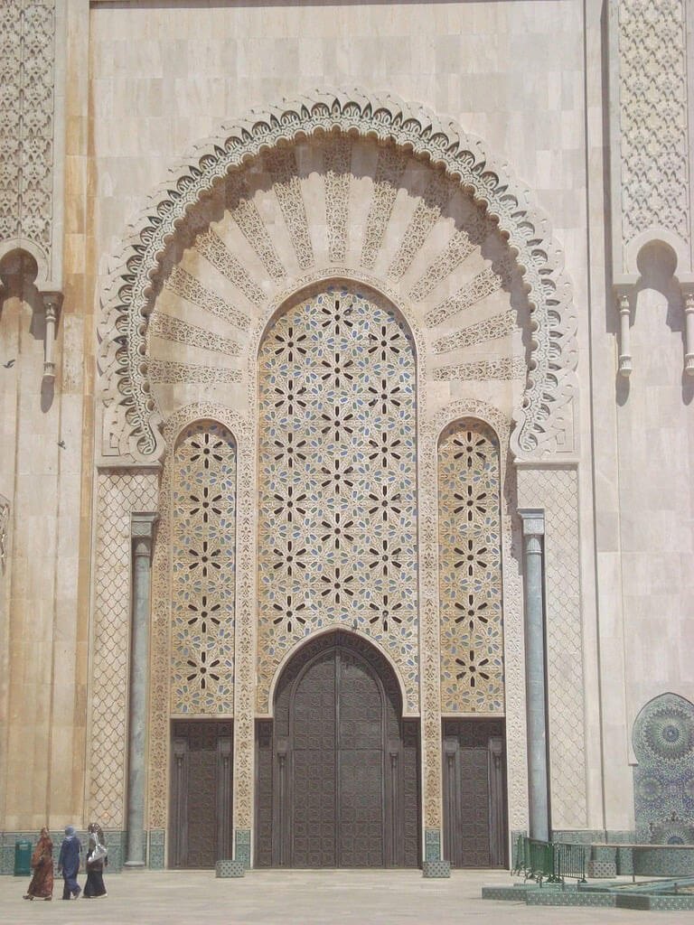 Gate Hassan II Mosque in Casablanca