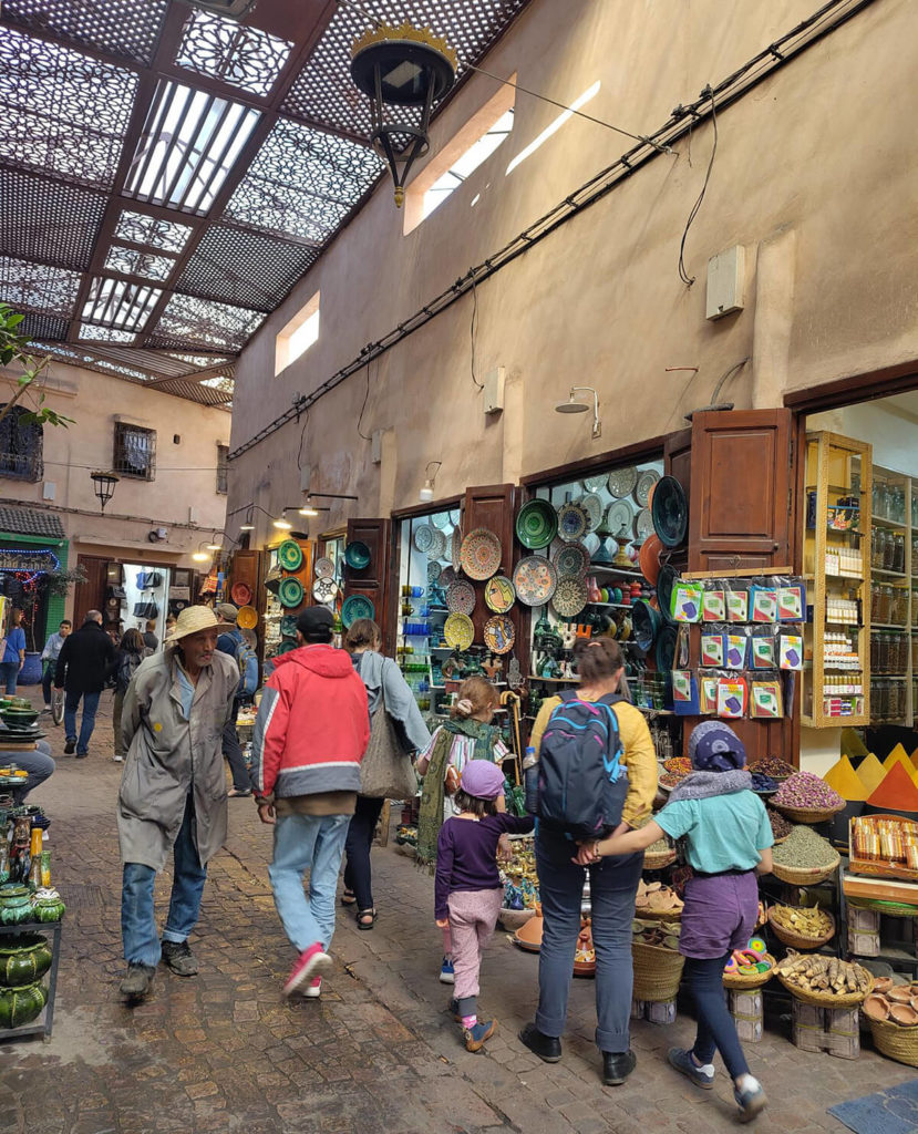 Souks with kids in Marrakech